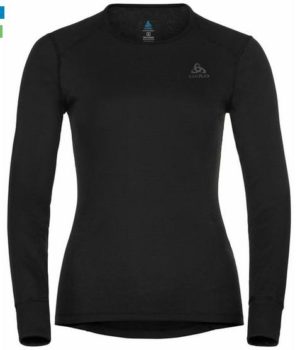 Women's Active Warm Crew LS Musta XXL