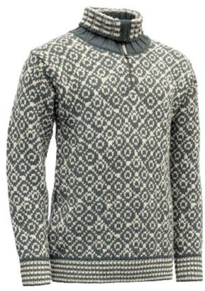 Svalbard Zip Neck Harmaa / Valkoinen XXL