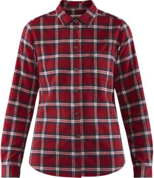 Övik Flannel W LS Shirt Deep red XS