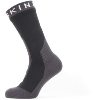 Waterproof Extreme Cold Weather Mid Length Sock Musta / Harmaa XL