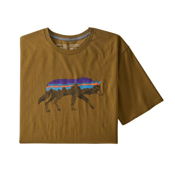 Patagonia M' S Back For Good Organic T-shirt - Mulch Brown W/wolf - Miehet - XL