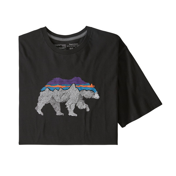 Patagonia M' S Back For Good Organic T-shirt - Black W/bear - Miehet - XL