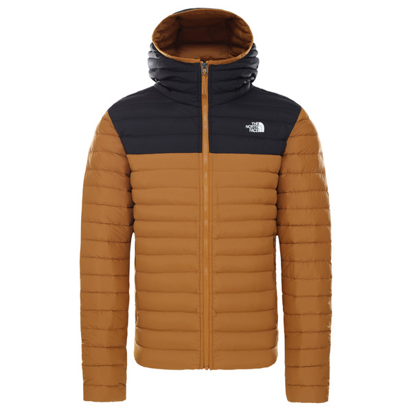 The North Face Men' S Stretch Down Hoodie - Timber Tan/tnf Black - Miehet - S