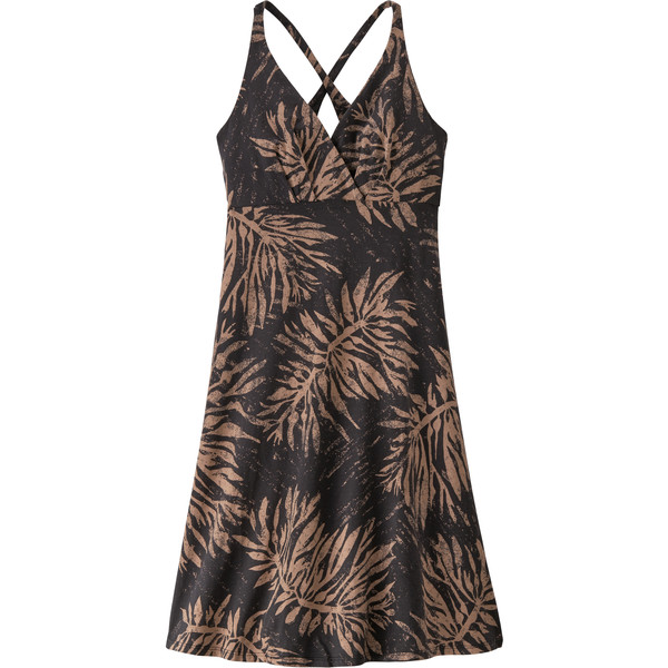 Patagonia W' S Amber Dawn Dress - Kelp And Sand Big: Ink Black - Naiset - S