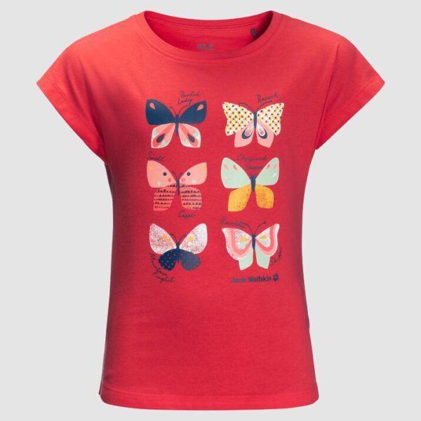 Butterfly T Girls Punainen 152