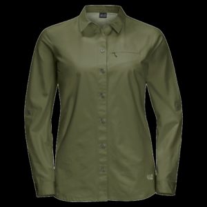 Lakeside Roll-up Shirt Women Moss XXL