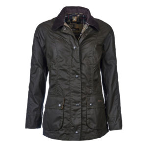 Barbour Classic Beadnell Wax Jacket - Olive - Naiset - 18