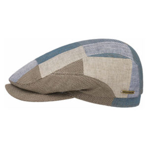 Stetson Driver Cap Linen Patchwork - Blue/beige Patchwork - Unisex - 57