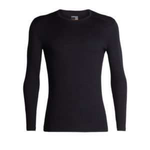 Icebreaker Mens 200 Oasis Ls Crewe - Black - Miehet - M