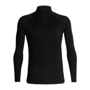 Icebreaker Mens 150 Zone Ls Half Zip - Black/mineral - Miehet - S