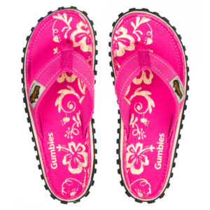 Gumbies Islander Canvas Flip-flops W - Pink Hibiscus - Naiset - 40