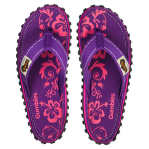 Gumbies Islander Canvas Flip-flops W - Purple Hibiscus - Naiset - 40