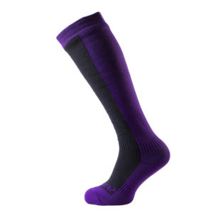 Sealskinz Hiking Mid Knee Sock - Grey/purple - Unisex - XL