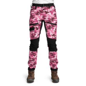 Is Not Enough Medea Trekking Pants - Fuchsia Pink Camouflage - Naiset - L