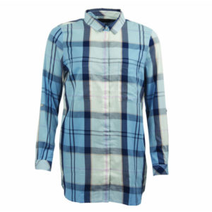 Barbour Ervine Shirt - Fade Blu Tartan - Naiset - 10