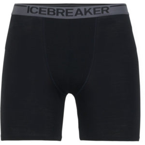 Icebreaker M Anatomica Long Boxers - Black - Miehet - M