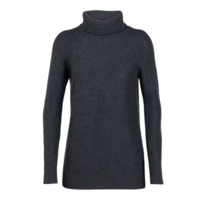 Icebreaker Wmns Waypoint Roll Neck Sweater - Char Hthr - Naiset - M