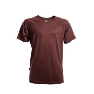 Keli Merinovilla T-paita - Winered - Unisex - XS