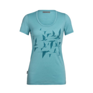 Icebreaker Wmns Tech Lite Ss Scoop Poaka - Lagoon - Naiset - L