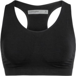 Icebreaker W Anatomica Seamless Sport Bra - Black - Naiset - S