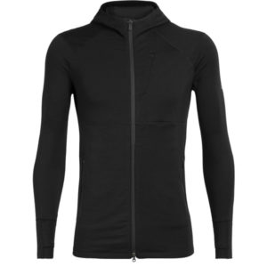 Icebreaker M Quantum Ii Ls Zip Hood - Black - Miehet - M