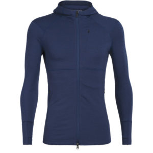 Icebreaker M Quantum Ii Ls Zip Hood - Estate Blue - Miehet - L