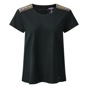 Sherpa Kiran Embroidery Top - Black - Naiset - M