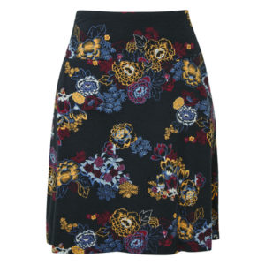 Sherpa Padma Pull-on Skirt - Black Print - Naiset - S