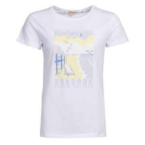 Barbour Promenade Tee - White - Naiset - 14