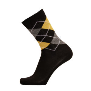 Sukkamestarit Merinovillasukat - Argyle Musta - Unisex - 39-42