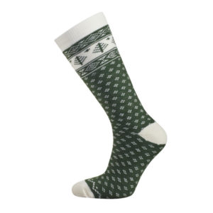 Bola Merino Forest Sock - Green/off White - 41-46