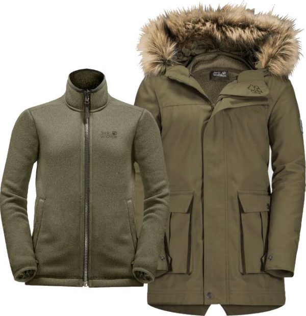 Boys Elk Island 3in1 Parka Oliivi 140