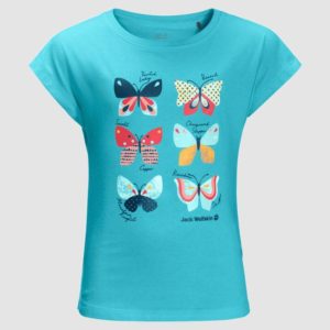 Butterfly T Girls Vaaleansininen 152