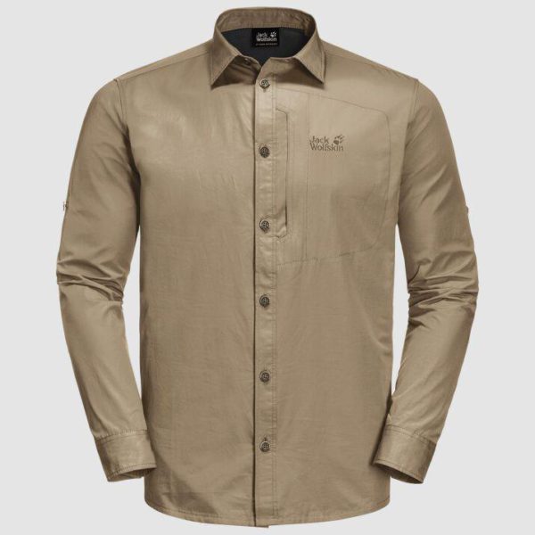 Lakeside Roll-up Shirt Men Sand XXL