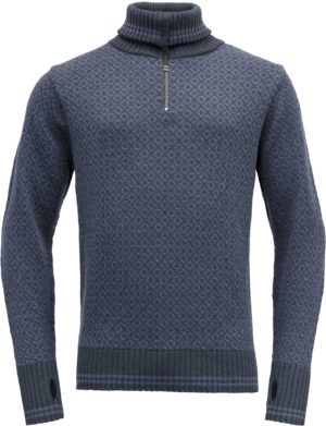 Slogen Zip Neck Tummansininen XXL