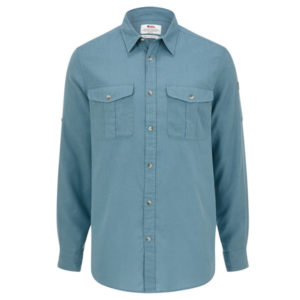 Fjällräven Övik Travel Shirt Ls M - Clay Blue - Miehet - XXL