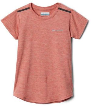 Girls' Tech Trek Short Sleeve Shirt Vaaleanpunainen S