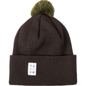 VAI-KO Ilo Beanie - Cocoa Moss Green Pom - Unisex - OneSize