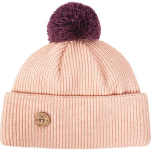 VAI-KO Timberjack Pom Beanie - Salmon Pink Bordeaux Brown Pom - Unisex - OneSize