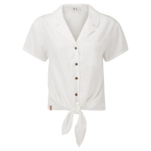 Tentree W Meander Tie Front Shirt - White - Naiset - S