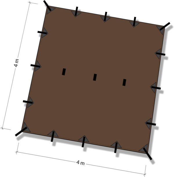 Tarp 4x4 Ruskea