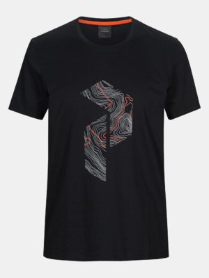 Peak explore tee print Musta XXL