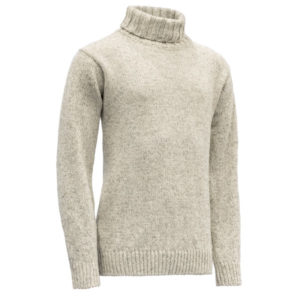 Devold Nansen Sweater High Neck - Grey Melange - Unisex - XXL