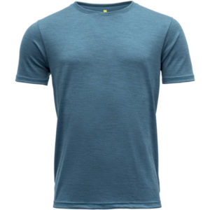 Devold Eika Man Tee - Blue Melange - Miehet - L