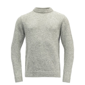 Devold Arktis Sweater Crew Neck - Grey Melange - Unisex - M