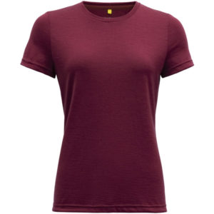 Devold Eika Woman Tee - Beetroot - Naiset - L