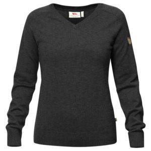 Fjällräven Sörmland V-neck Sweater W - Dark Grey - Naiset - L