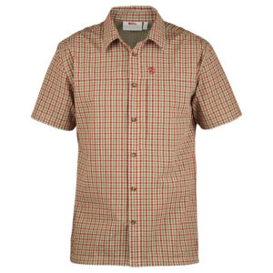 Fjällräven Svante Seersucker Shirt Ss M - Green - Miehet - XL