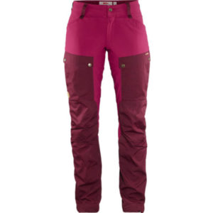 Fjällräven Keb Trousers Curved W Short - Dark Garnet-plum - Naiset - 36