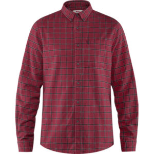 Fjällräven Övik Flannel Shirt M - Deep Red - Miehet - S